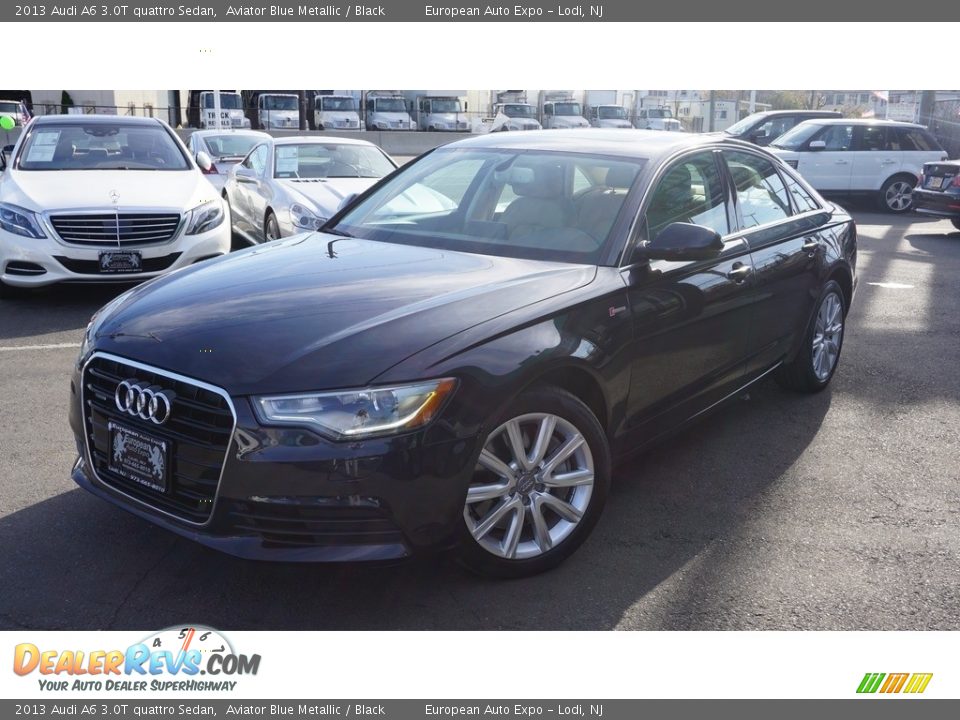 2013 Audi A6 3.0T quattro Sedan Aviator Blue Metallic / Black Photo #1