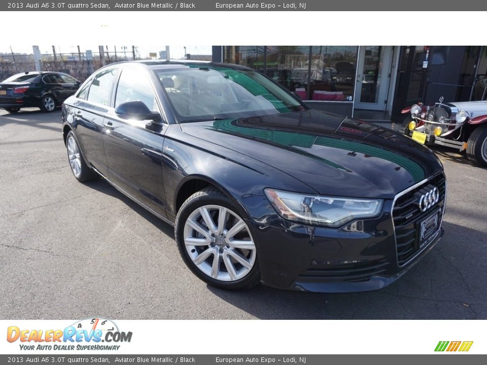 2013 Audi A6 3.0T quattro Sedan Aviator Blue Metallic / Black Photo #2