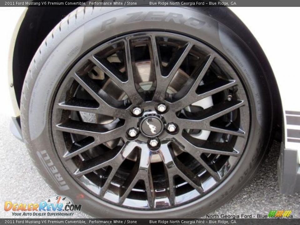 2011 Ford Mustang V6 Premium Convertible Performance White / Stone Photo #12