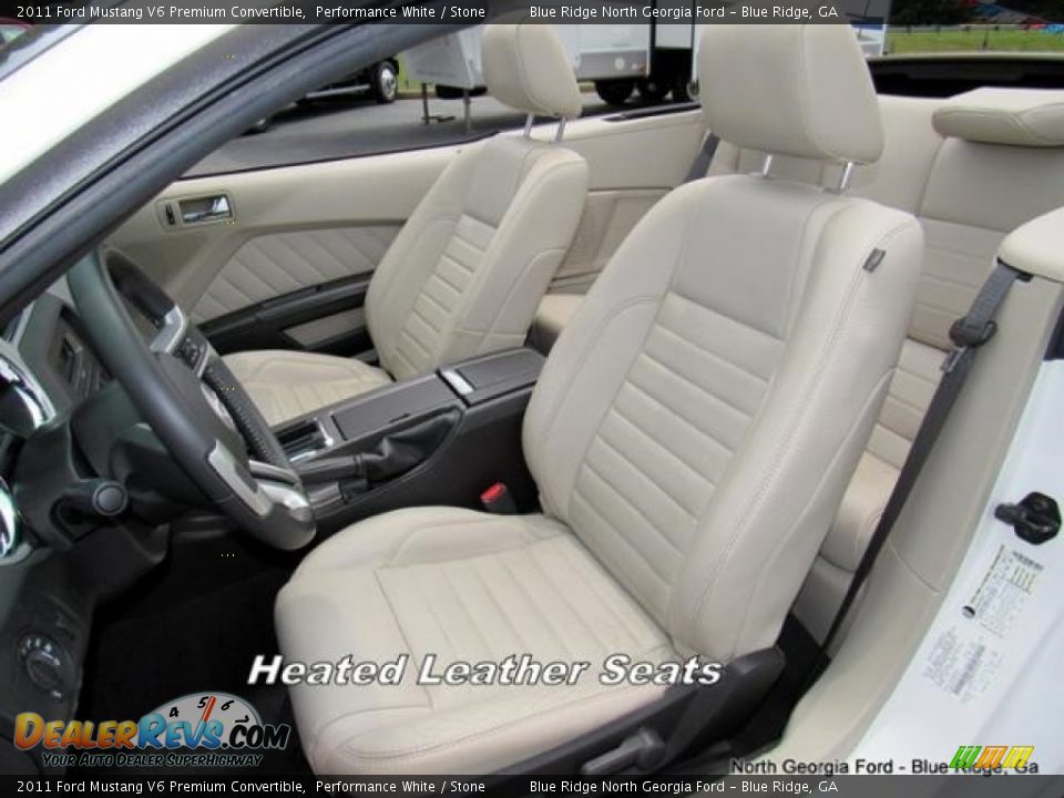 2011 Ford Mustang V6 Premium Convertible Performance White / Stone Photo #15