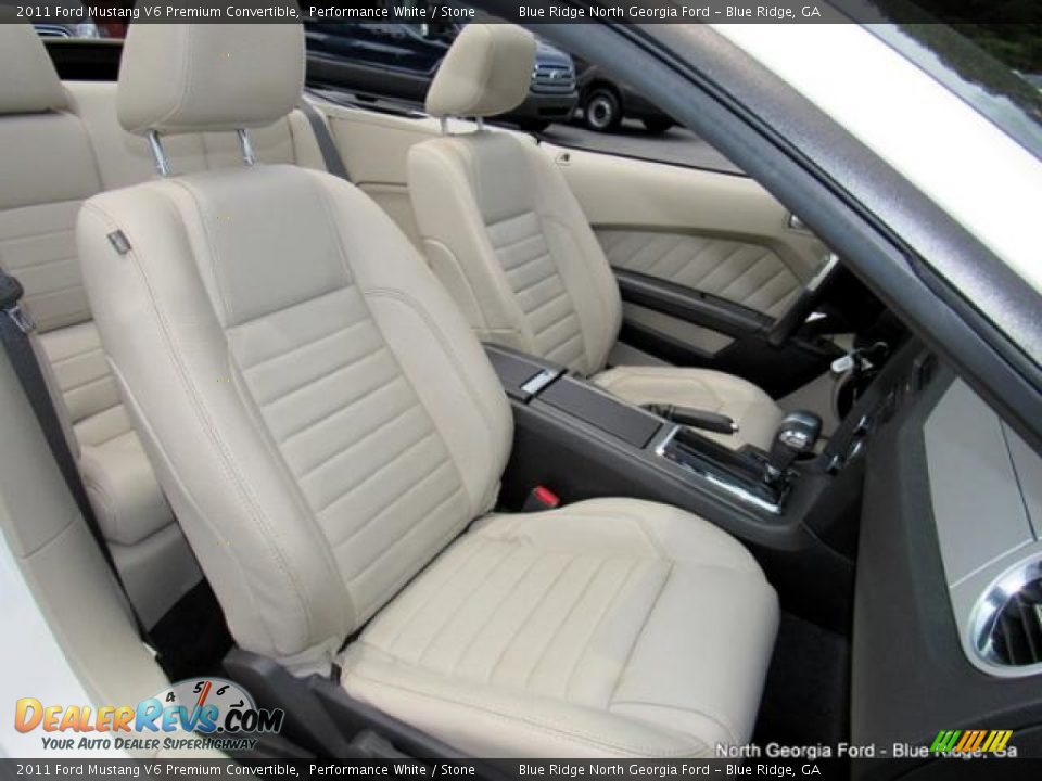2011 Ford Mustang V6 Premium Convertible Performance White / Stone Photo #16