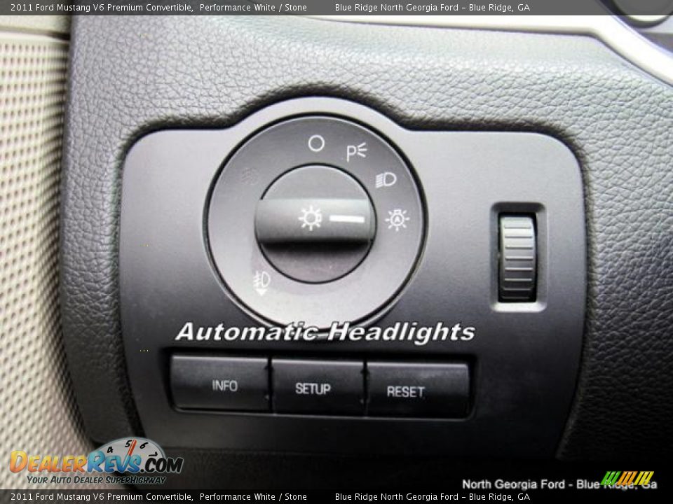 2011 Ford Mustang V6 Premium Convertible Performance White / Stone Photo #27