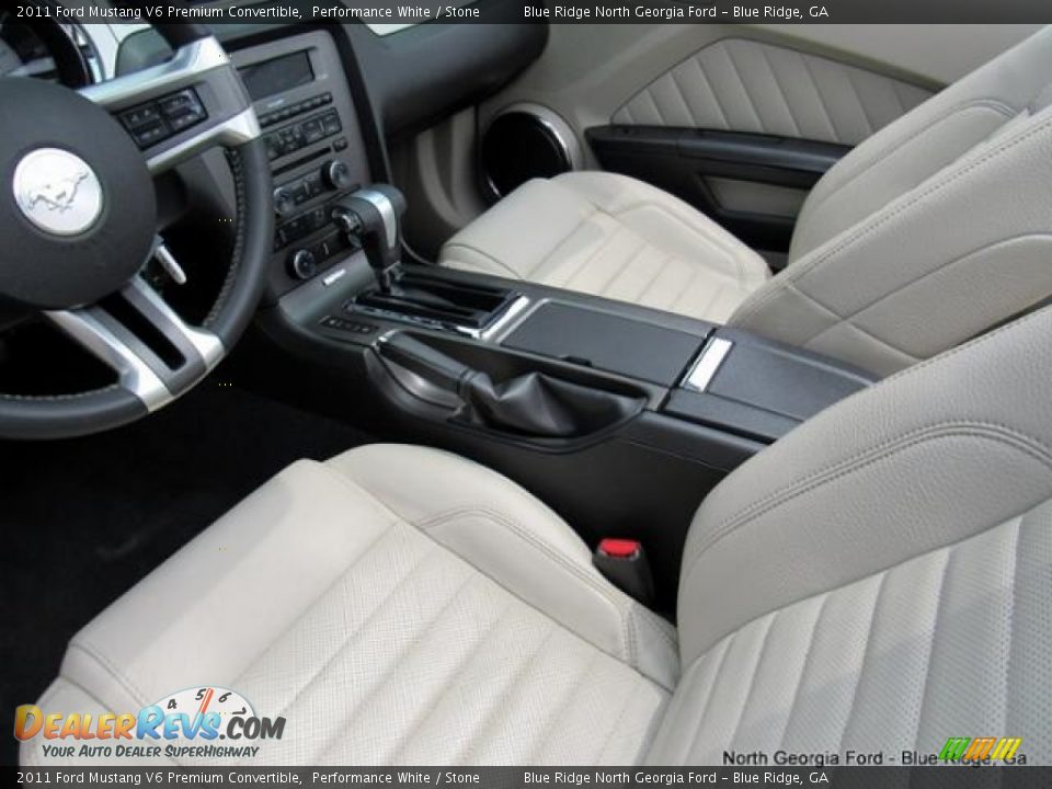 2011 Ford Mustang V6 Premium Convertible Performance White / Stone Photo #28