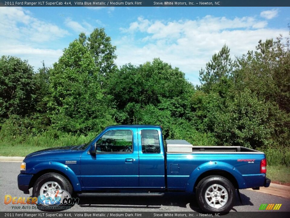 2011 Ford Ranger XLT SuperCab 4x4 Vista Blue Metallic / Medium Dark Flint Photo #1