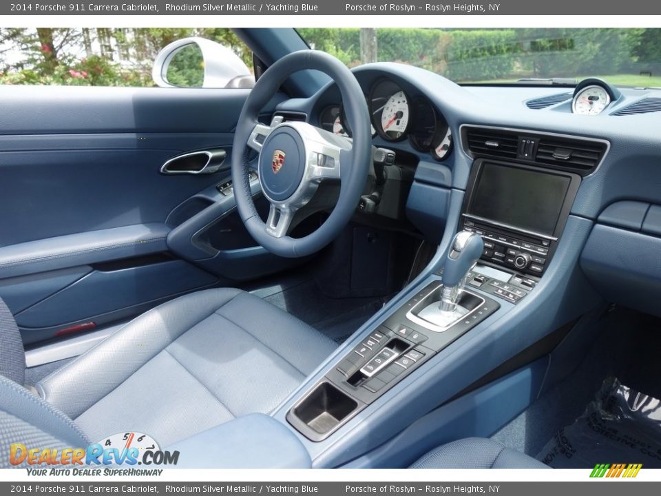 2014 Porsche 911 Carrera Cabriolet Rhodium Silver Metallic / Yachting Blue Photo #16