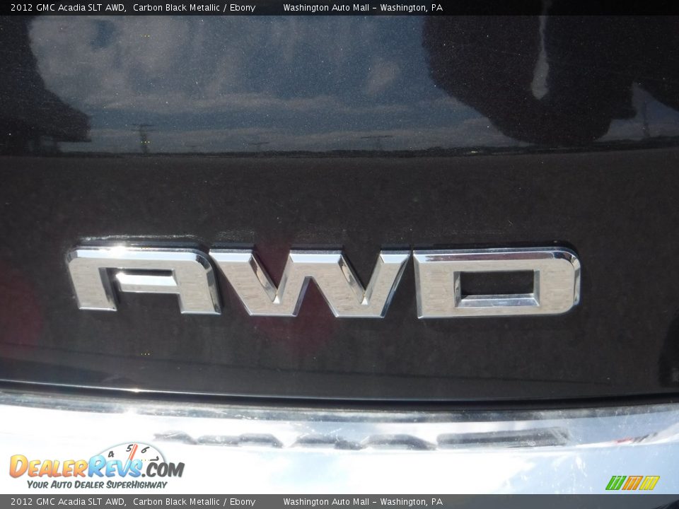 2012 GMC Acadia SLT AWD Carbon Black Metallic / Ebony Photo #10