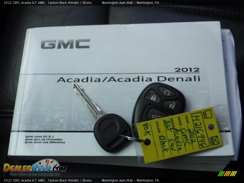 2012 GMC Acadia SLT AWD Carbon Black Metallic / Ebony Photo #25