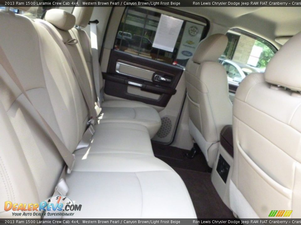 2013 Ram 1500 Laramie Crew Cab 4x4 Western Brown Pearl / Canyon Brown/Light Frost Beige Photo #4