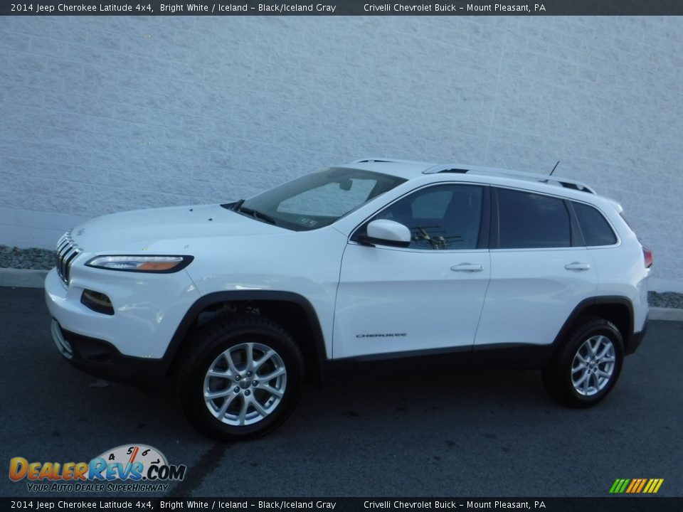2014 Jeep Cherokee Latitude 4x4 Bright White / Iceland - Black/Iceland Gray Photo #2