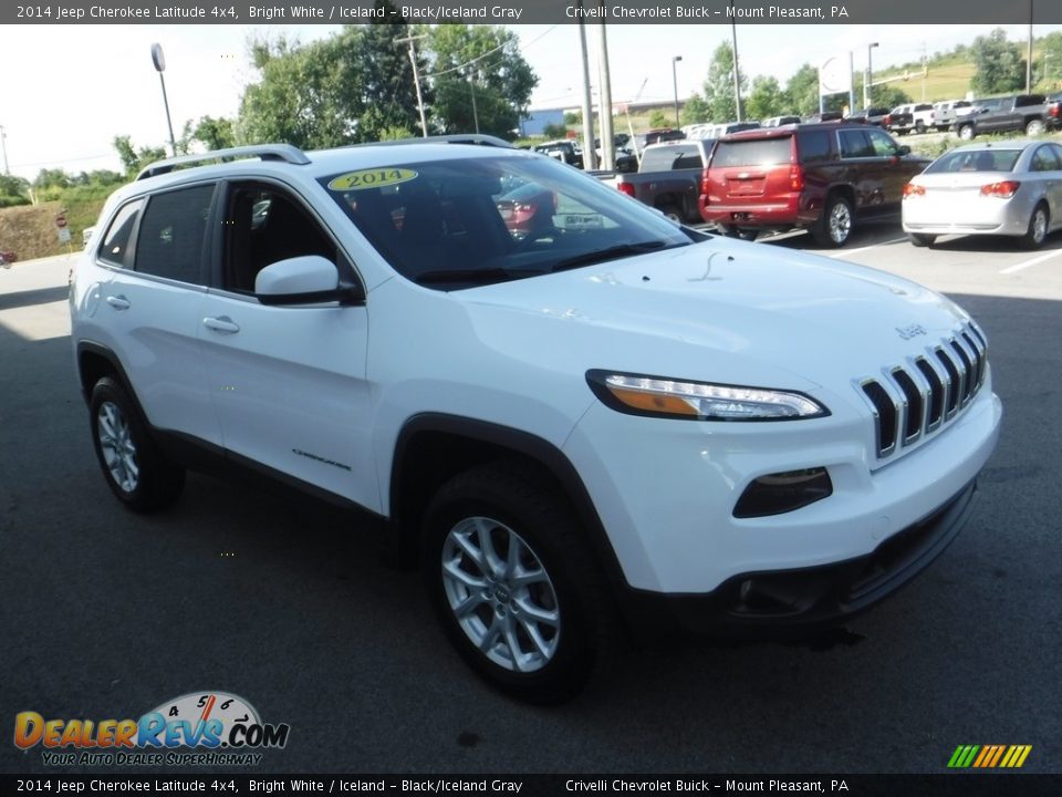 2014 Jeep Cherokee Latitude 4x4 Bright White / Iceland - Black/Iceland Gray Photo #6