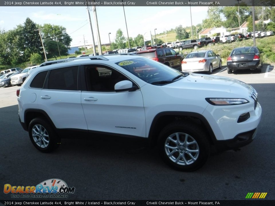 2014 Jeep Cherokee Latitude 4x4 Bright White / Iceland - Black/Iceland Gray Photo #7