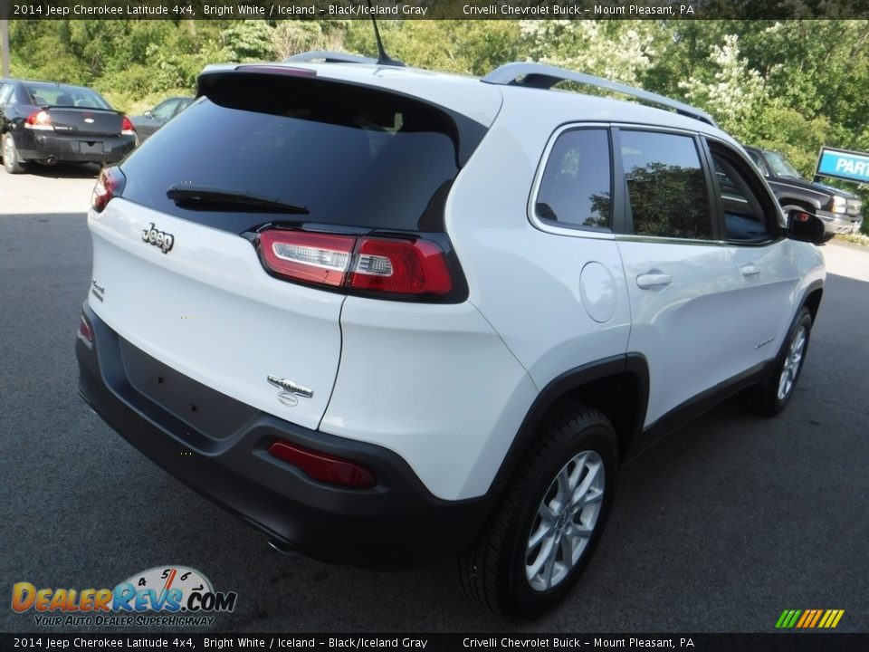 2014 Jeep Cherokee Latitude 4x4 Bright White / Iceland - Black/Iceland Gray Photo #8