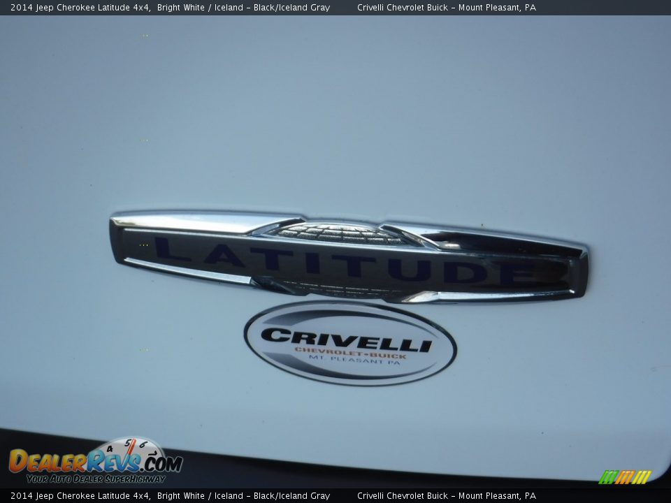 2014 Jeep Cherokee Latitude 4x4 Bright White / Iceland - Black/Iceland Gray Photo #9