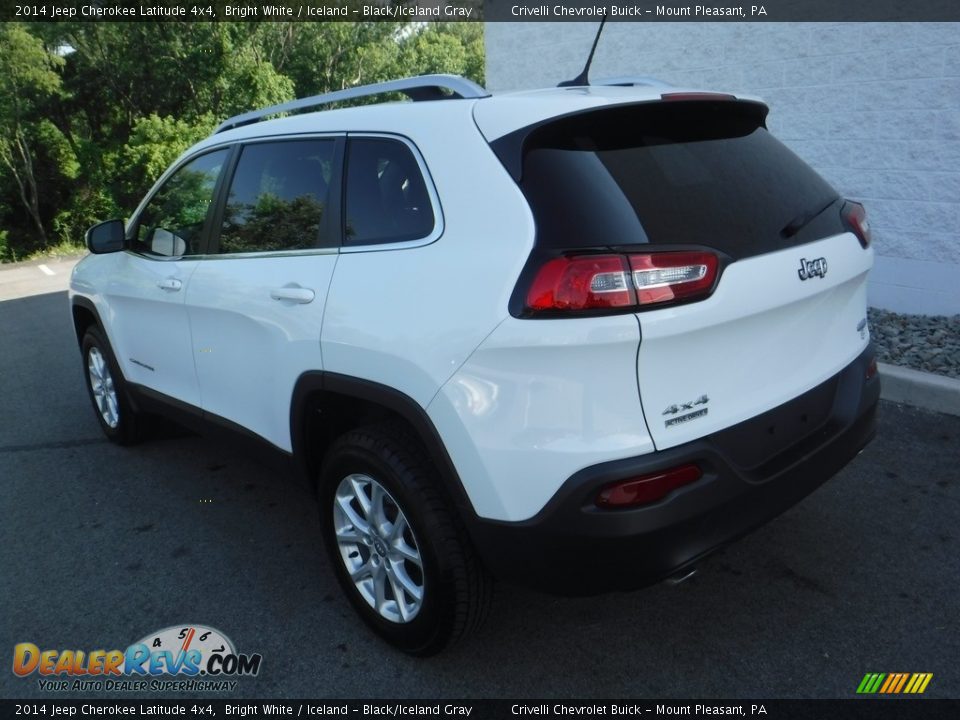 2014 Jeep Cherokee Latitude 4x4 Bright White / Iceland - Black/Iceland Gray Photo #11