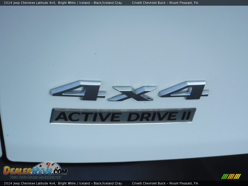 2014 Jeep Cherokee Latitude 4x4 Bright White / Iceland - Black/Iceland Gray Photo #12