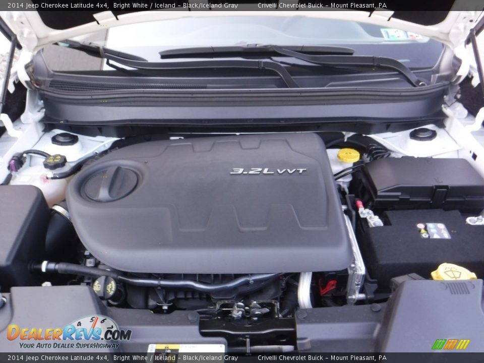 2014 Jeep Cherokee Latitude 4x4 Bright White / Iceland - Black/Iceland Gray Photo #13