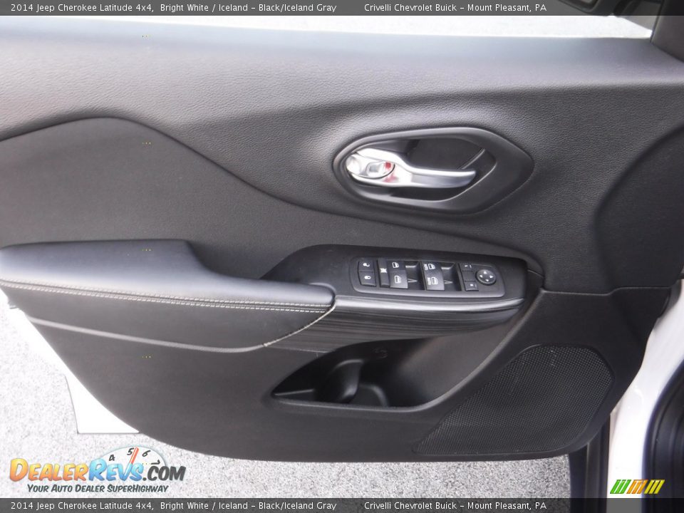 2014 Jeep Cherokee Latitude 4x4 Bright White / Iceland - Black/Iceland Gray Photo #14