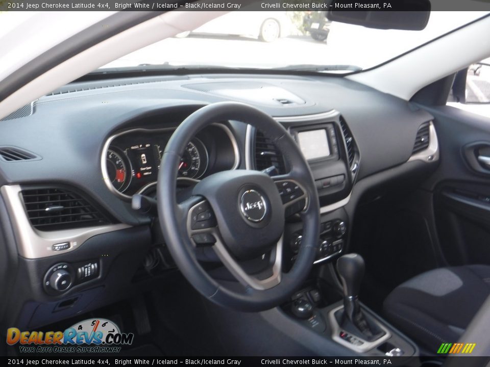 2014 Jeep Cherokee Latitude 4x4 Bright White / Iceland - Black/Iceland Gray Photo #15