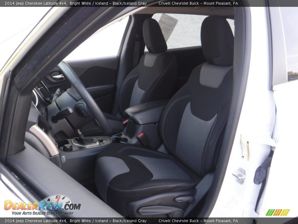 2014 Jeep Cherokee Latitude 4x4 Bright White / Iceland - Black/Iceland Gray Photo #16