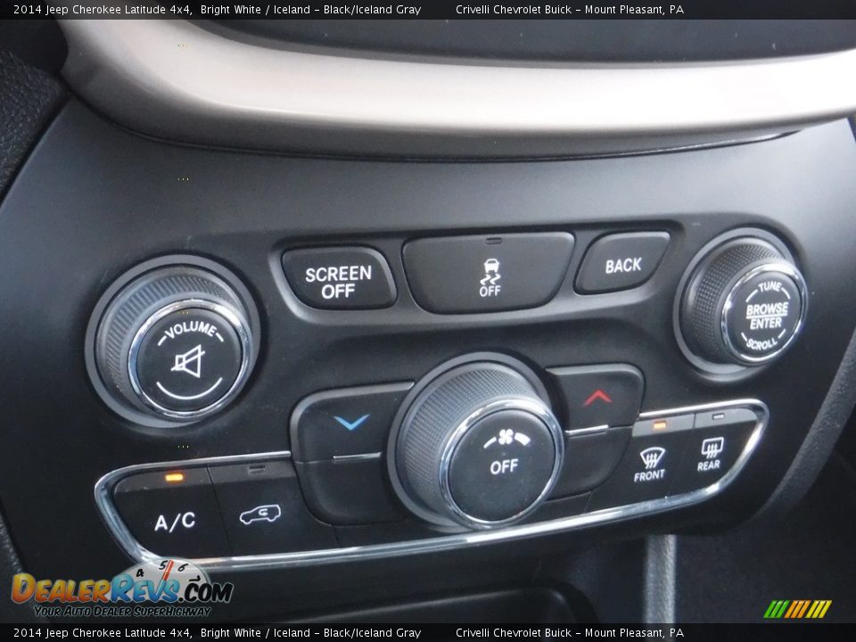 2014 Jeep Cherokee Latitude 4x4 Bright White / Iceland - Black/Iceland Gray Photo #20