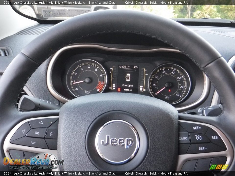2014 Jeep Cherokee Latitude 4x4 Bright White / Iceland - Black/Iceland Gray Photo #23