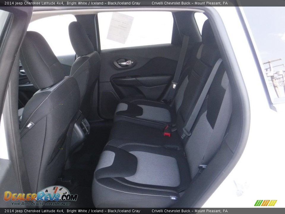 2014 Jeep Cherokee Latitude 4x4 Bright White / Iceland - Black/Iceland Gray Photo #27