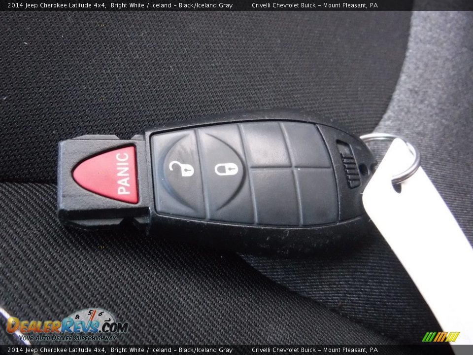 2014 Jeep Cherokee Latitude 4x4 Bright White / Iceland - Black/Iceland Gray Photo #36