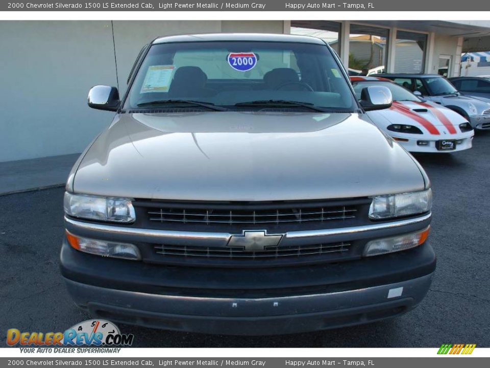 2000 Chevrolet Silverado 1500 LS Extended Cab Light Pewter Metallic / Medium Gray Photo #2