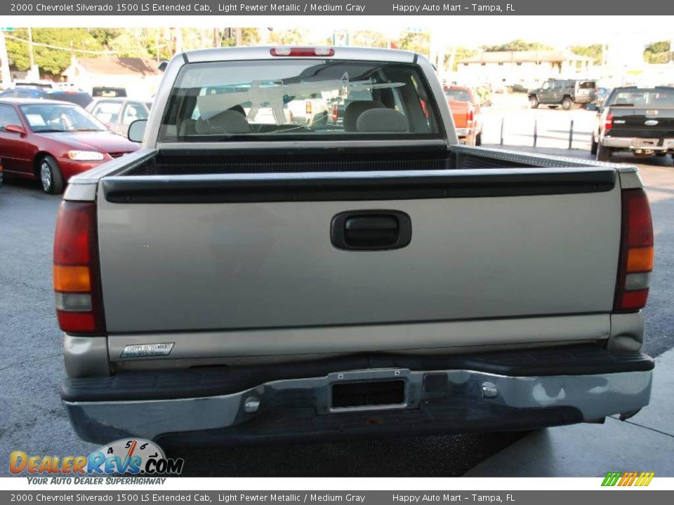2000 Chevrolet Silverado 1500 LS Extended Cab Light Pewter Metallic / Medium Gray Photo #6