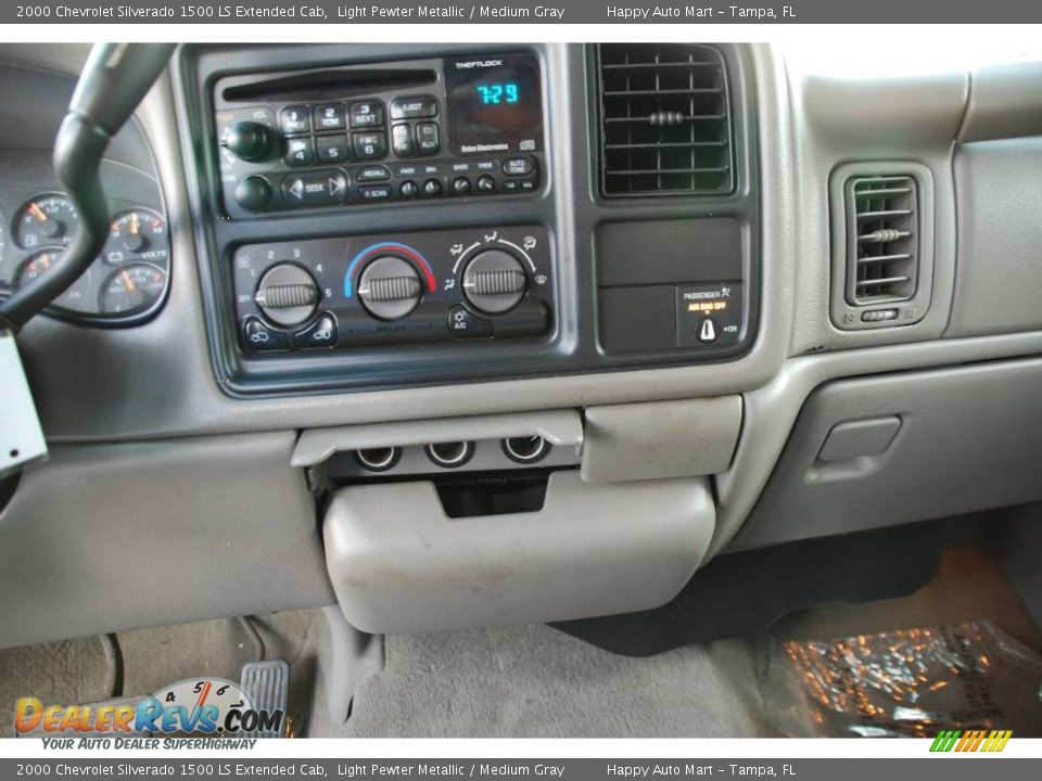 2000 Chevrolet Silverado 1500 LS Extended Cab Light Pewter Metallic / Medium Gray Photo #11