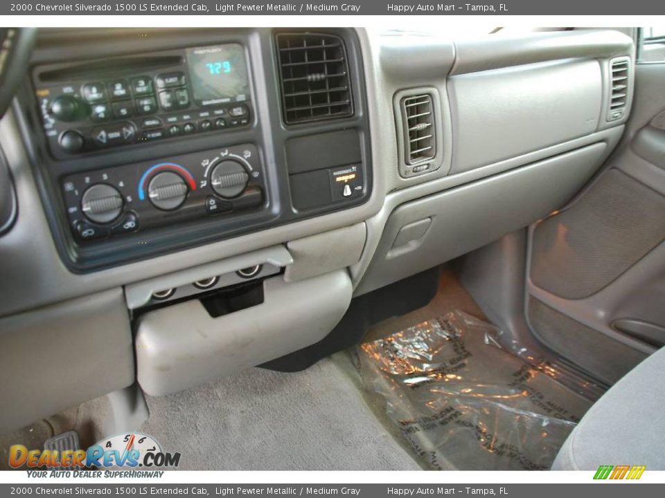2000 Chevrolet Silverado 1500 LS Extended Cab Light Pewter Metallic / Medium Gray Photo #12
