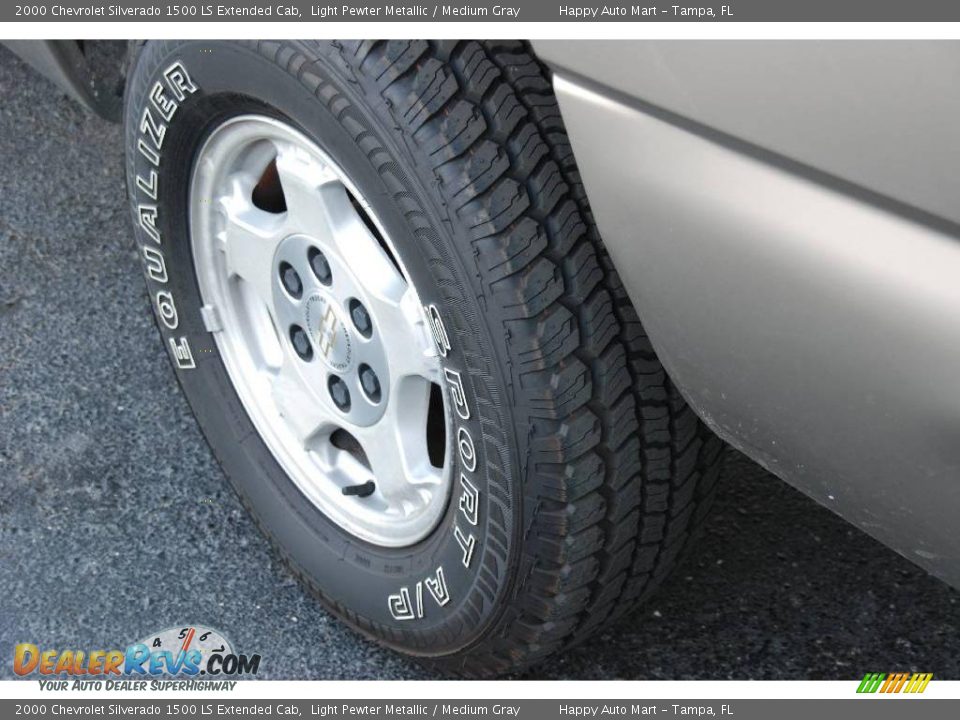 2000 Chevrolet Silverado 1500 LS Extended Cab Light Pewter Metallic / Medium Gray Photo #14