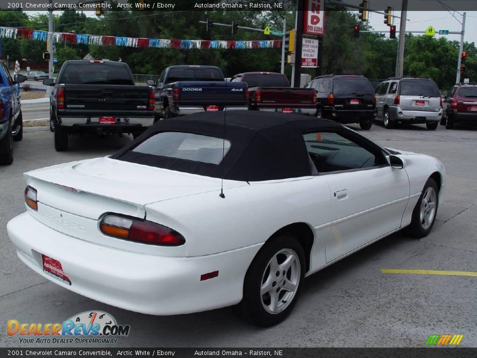 2001 Chevrolet Camaro Convertible Arctic White / Ebony Photo #2