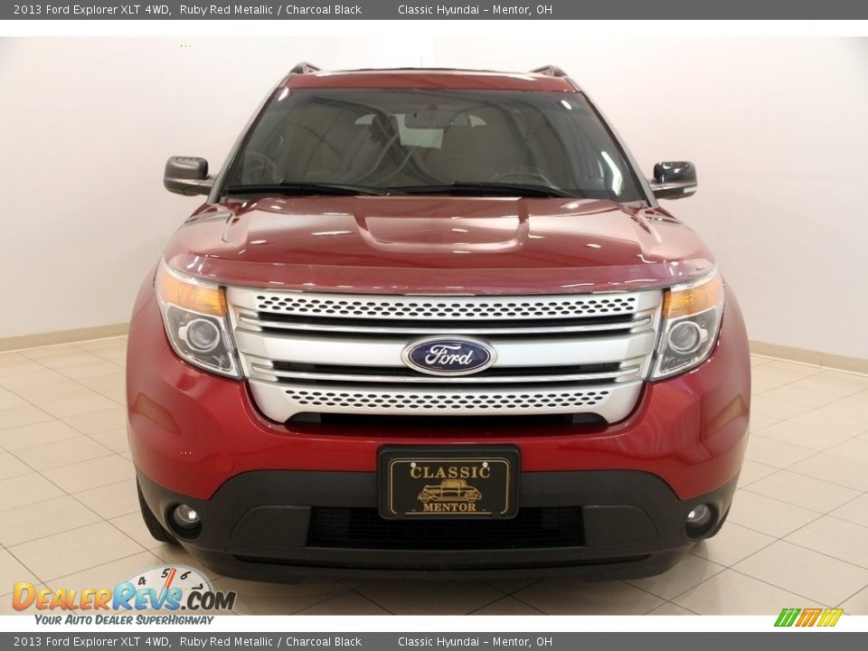 2013 Ford Explorer XLT 4WD Ruby Red Metallic / Charcoal Black Photo #2