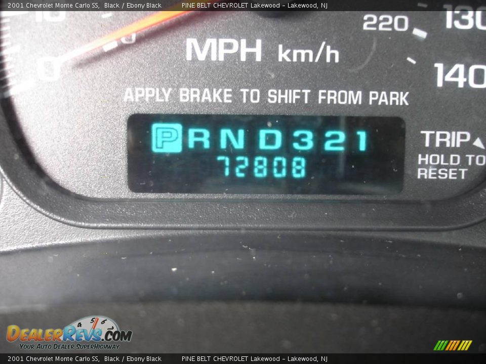2001 Chevrolet Monte Carlo SS Black / Ebony Black Photo #14