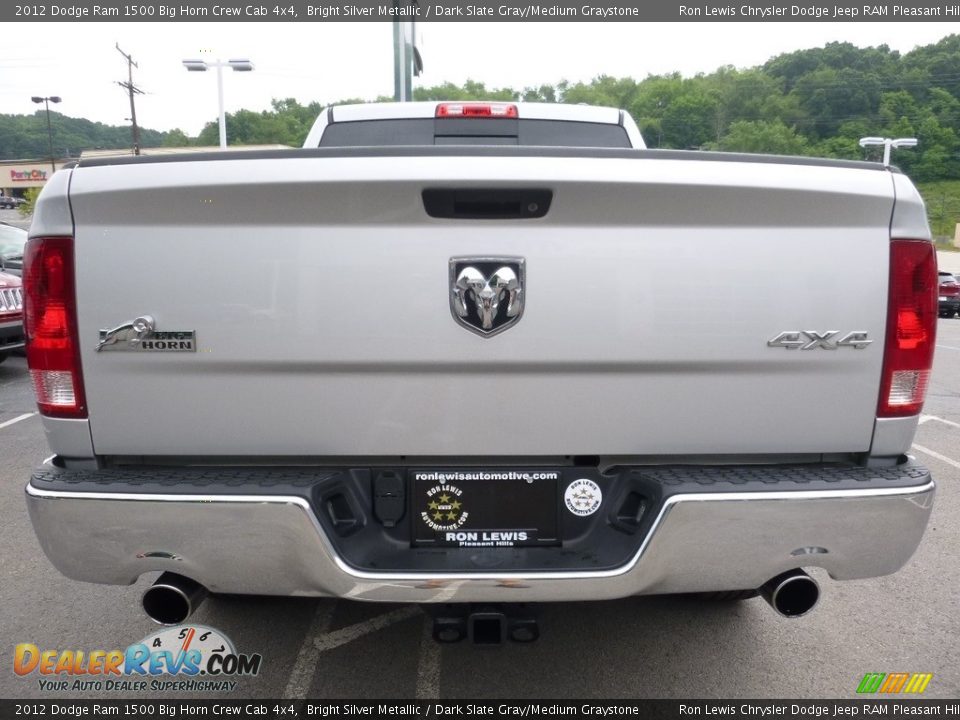 2012 Dodge Ram 1500 Big Horn Crew Cab 4x4 Bright Silver Metallic / Dark Slate Gray/Medium Graystone Photo #4