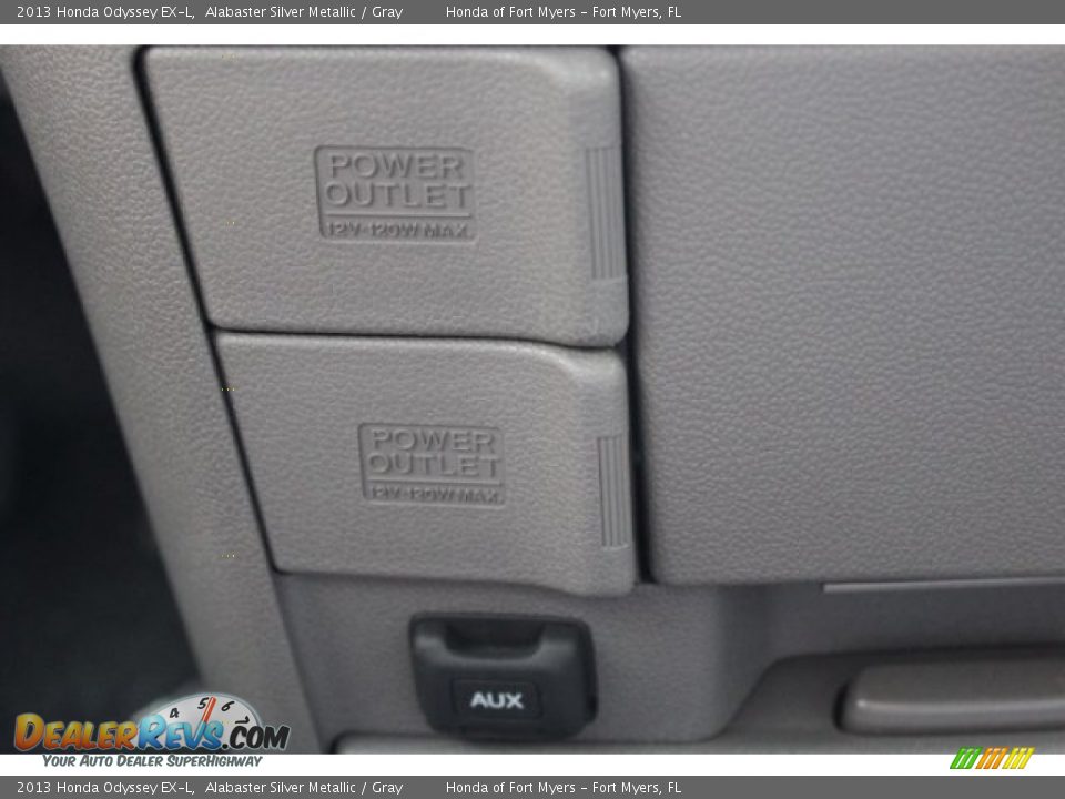 2013 Honda Odyssey EX-L Alabaster Silver Metallic / Gray Photo #22