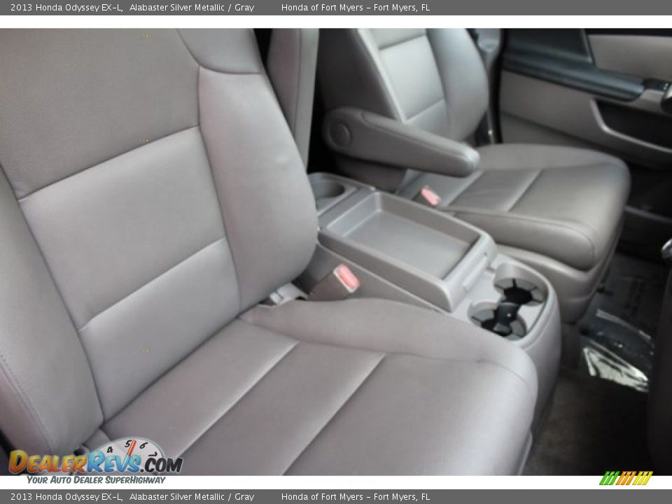 2013 Honda Odyssey EX-L Alabaster Silver Metallic / Gray Photo #36