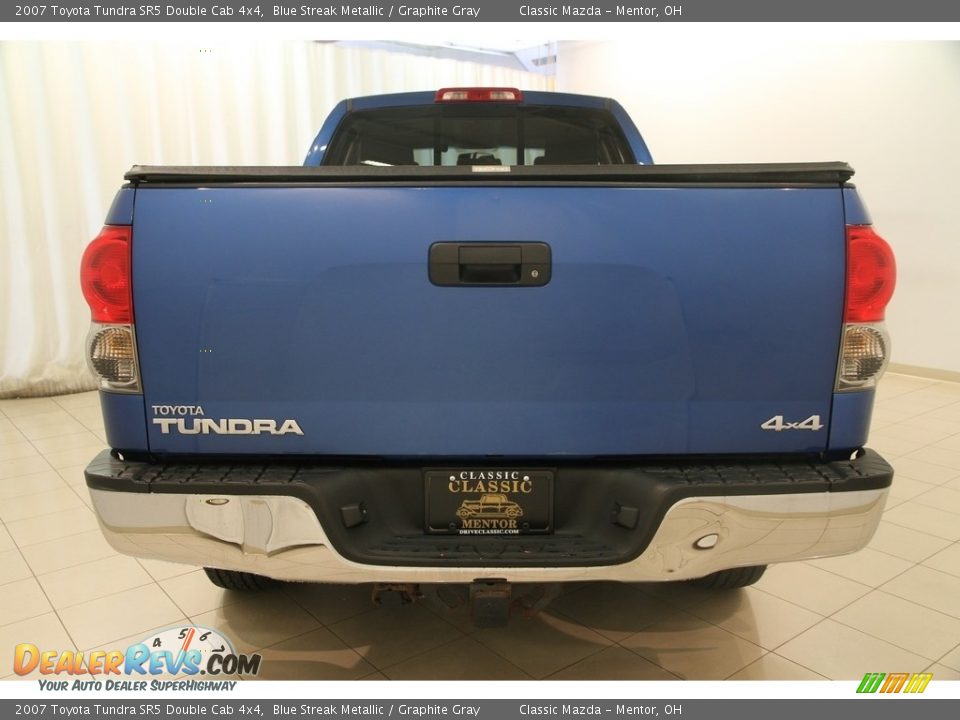 2007 Toyota Tundra SR5 Double Cab 4x4 Blue Streak Metallic / Graphite Gray Photo #14