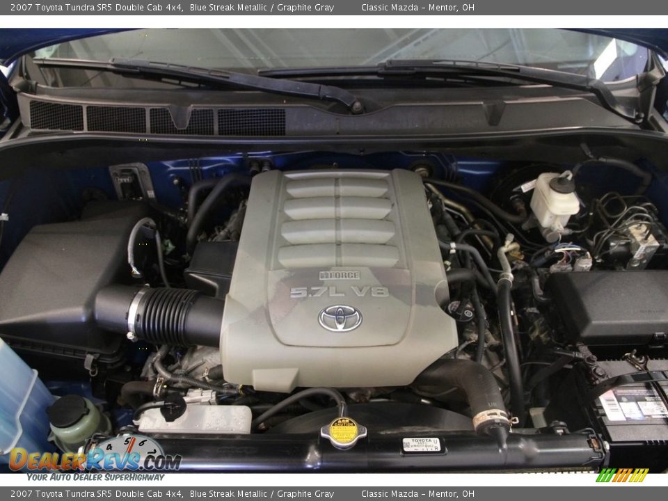 2007 Toyota Tundra SR5 Double Cab 4x4 Blue Streak Metallic / Graphite Gray Photo #15