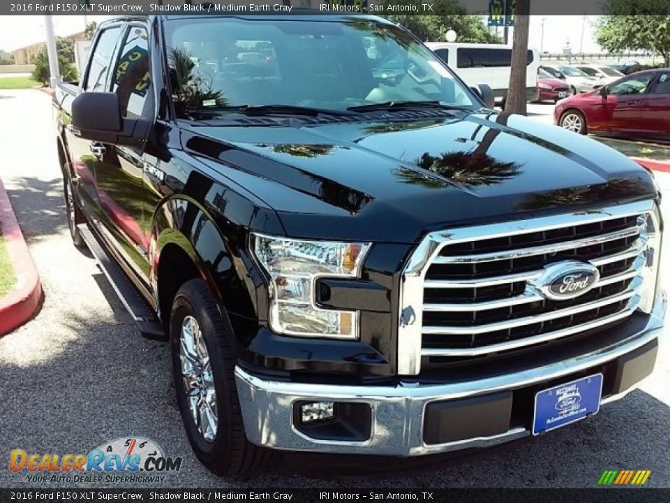 2016 Ford F150 XLT SuperCrew Shadow Black / Medium Earth Gray Photo #1