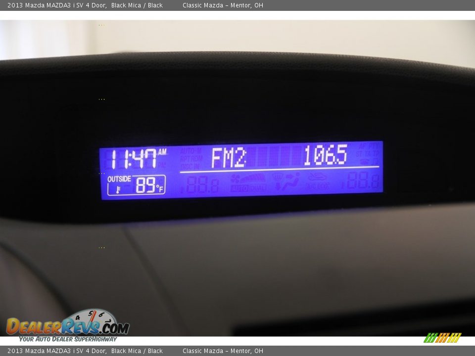 2013 Mazda MAZDA3 i SV 4 Door Black Mica / Black Photo #8