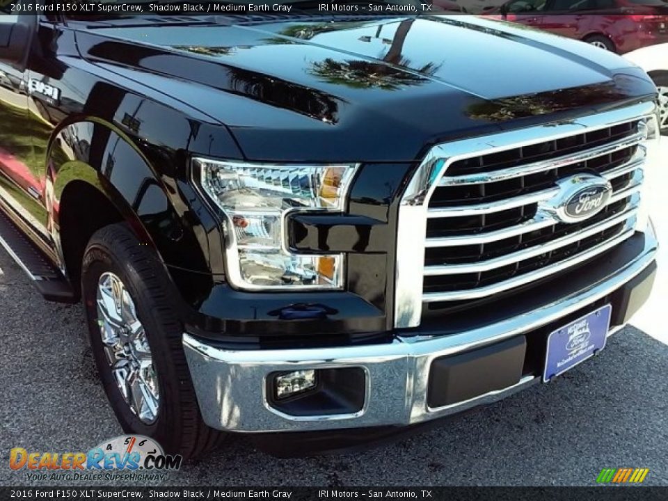 2016 Ford F150 XLT SuperCrew Shadow Black / Medium Earth Gray Photo #3