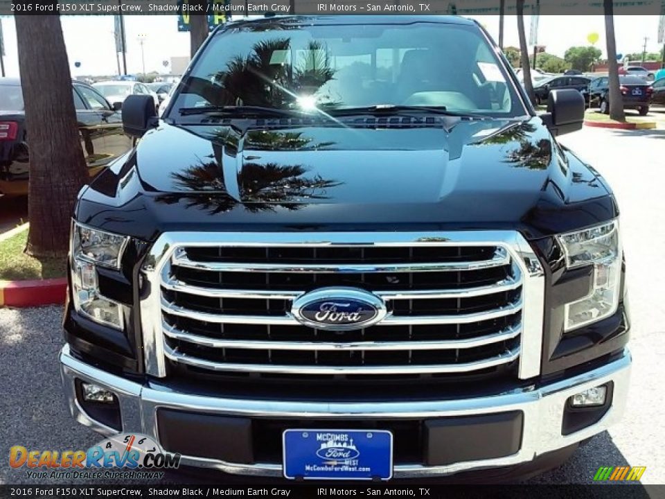 2016 Ford F150 XLT SuperCrew Shadow Black / Medium Earth Gray Photo #6