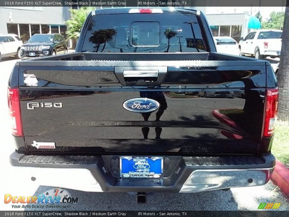 2016 Ford F150 XLT SuperCrew Shadow Black / Medium Earth Gray Photo #9