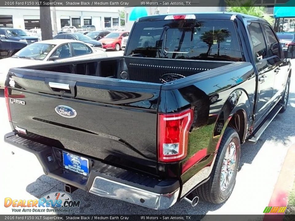 2016 Ford F150 XLT SuperCrew Shadow Black / Medium Earth Gray Photo #10