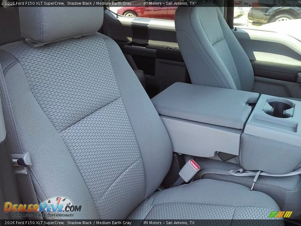 2016 Ford F150 XLT SuperCrew Shadow Black / Medium Earth Gray Photo #14
