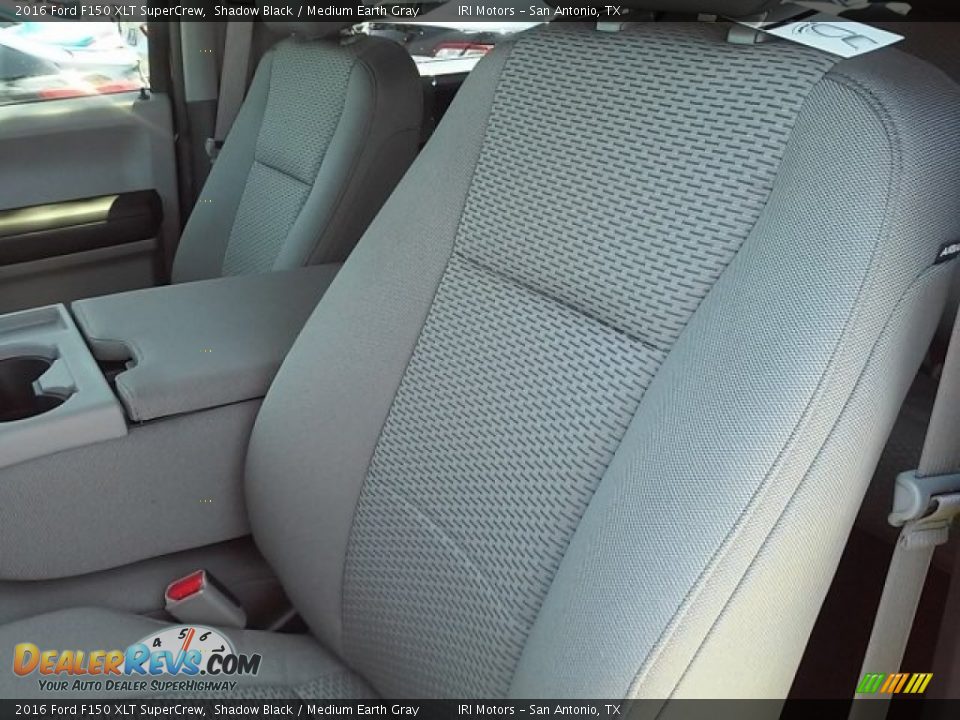 2016 Ford F150 XLT SuperCrew Shadow Black / Medium Earth Gray Photo #18