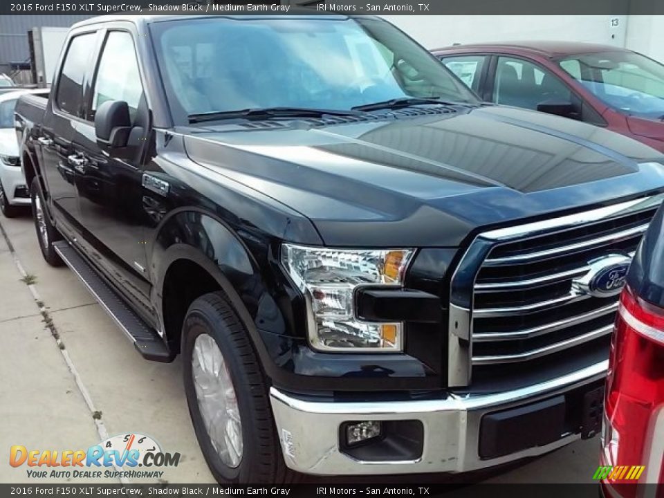 2016 Ford F150 XLT SuperCrew Shadow Black / Medium Earth Gray Photo #26
