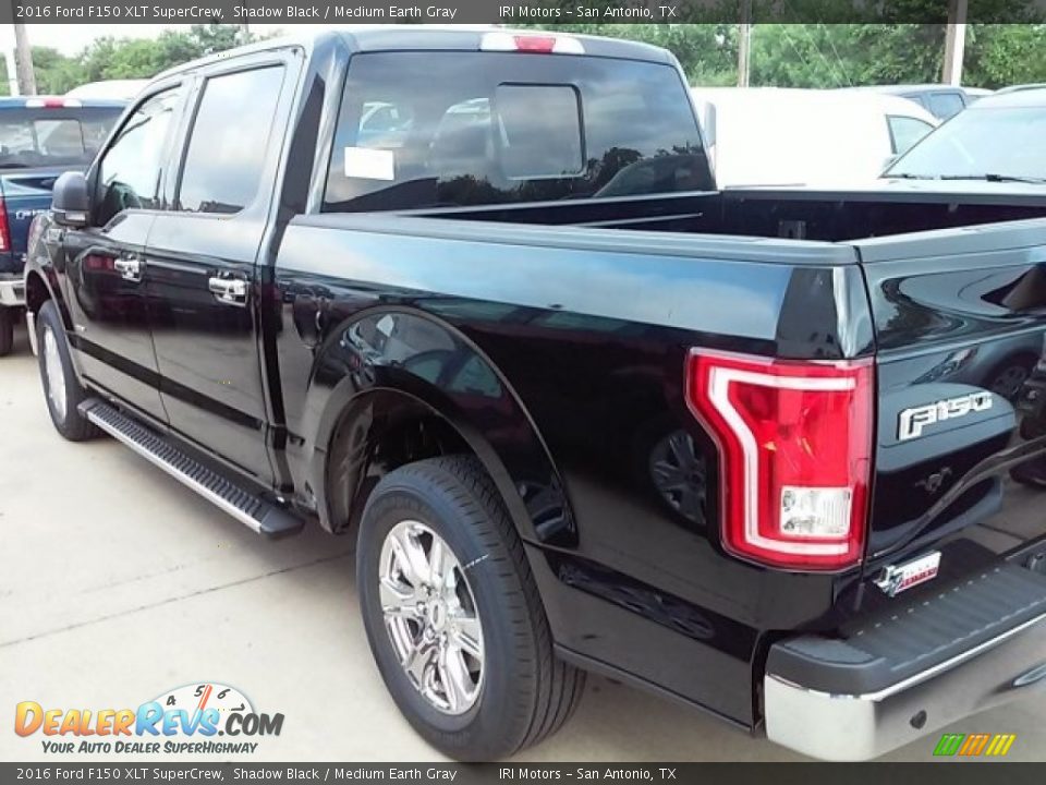 2016 Ford F150 XLT SuperCrew Shadow Black / Medium Earth Gray Photo #32